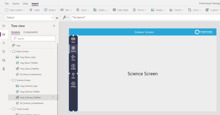 Power Apps Navigation Menu Component - Matthew Devaney