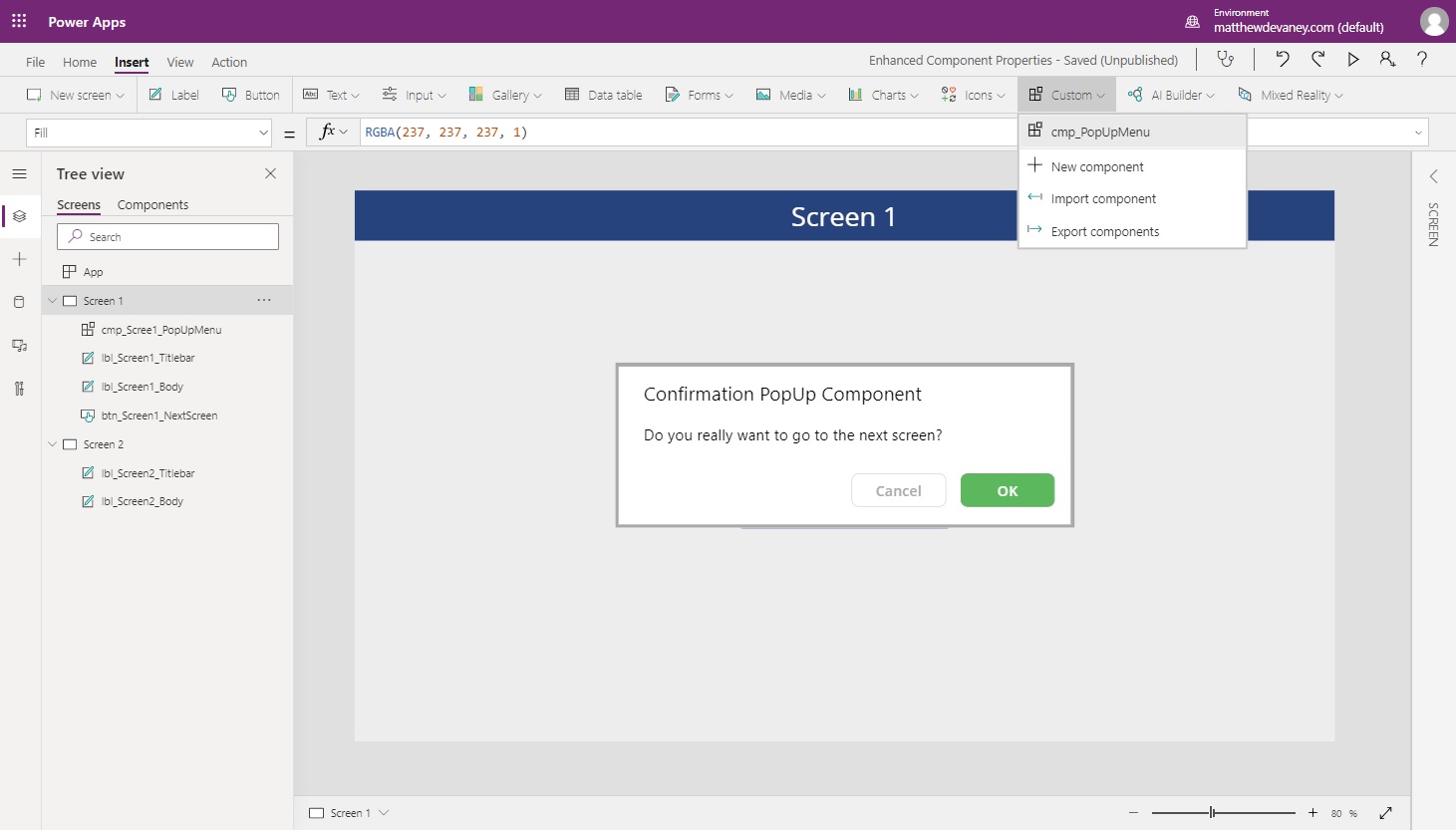 Power Apps Component With An OnSelect Property - Matthew Devaney
