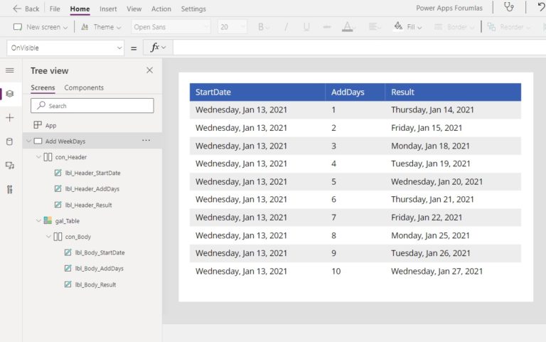 Dateadd Power Apps How To Add Business Days To A Date In Power Apps (Excludes Weekends)