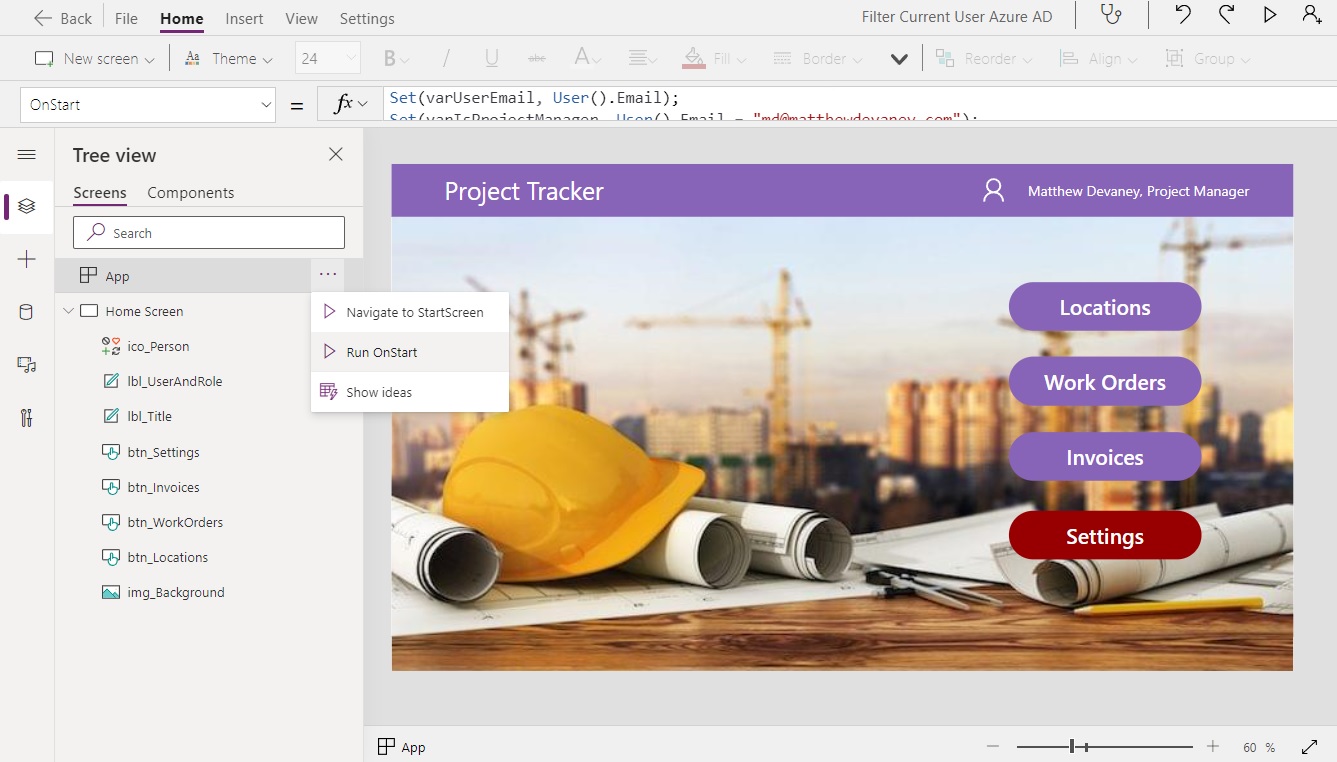 Show/Hide Button In Power Apps Based On The Current User
