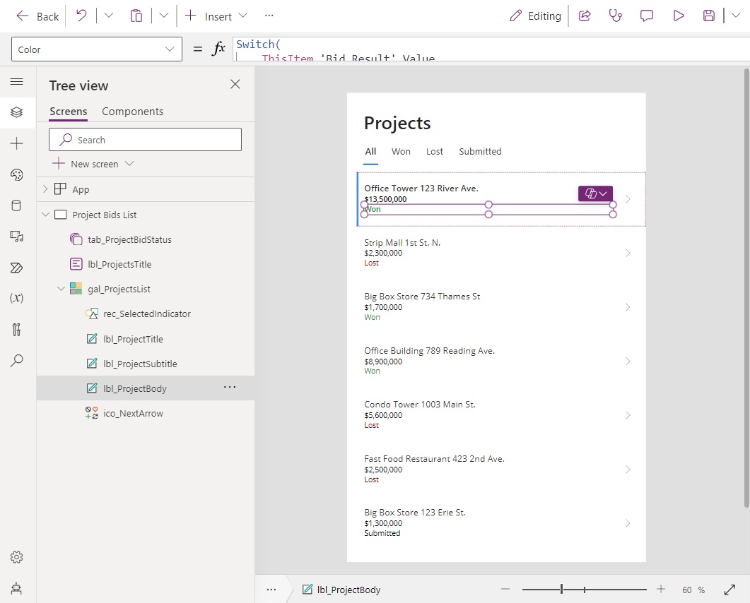 Power Apps: Filter Gallery With A Tab List
