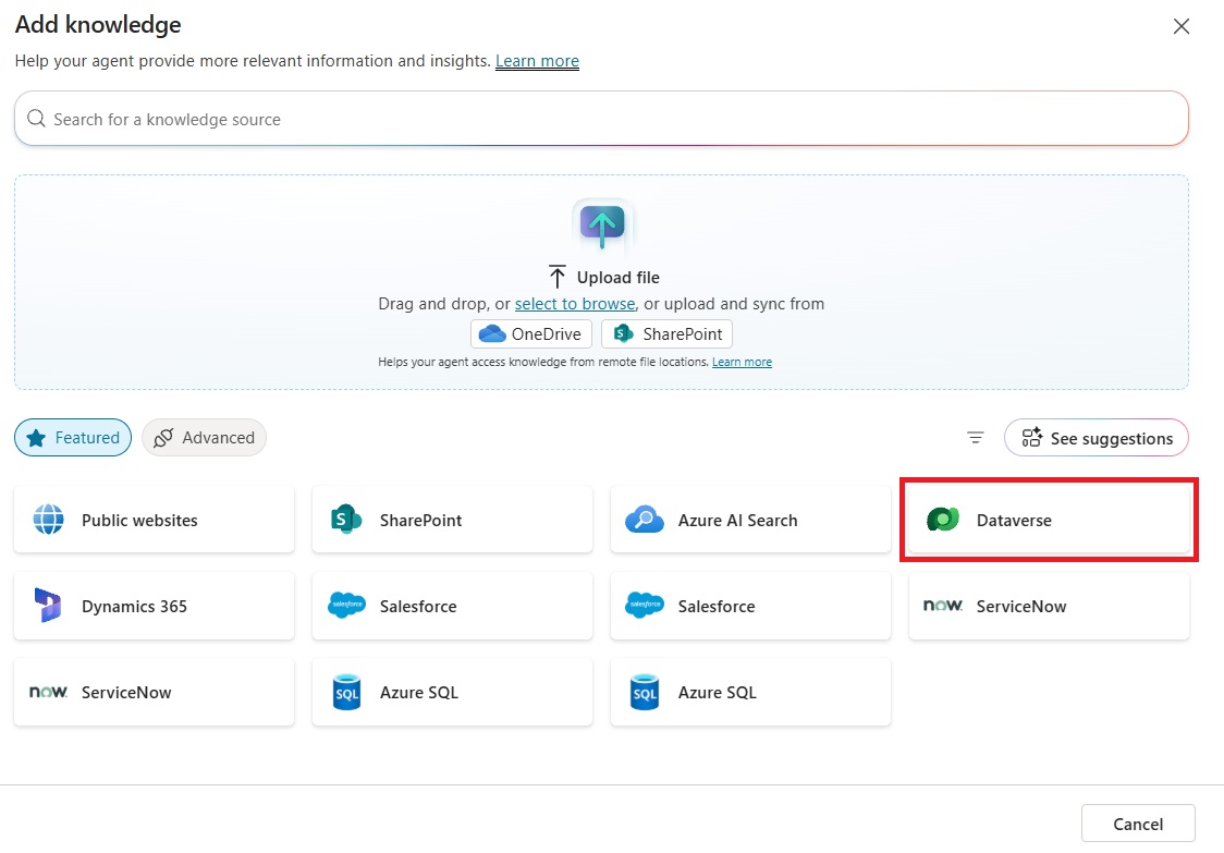Copilot Studio Search Multiline Text & File Dataverse Fields
