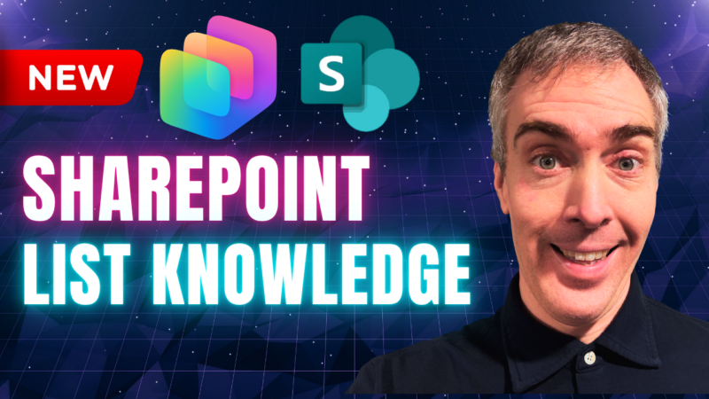 Copilot Studio SharePoint List Knowledge Workaround